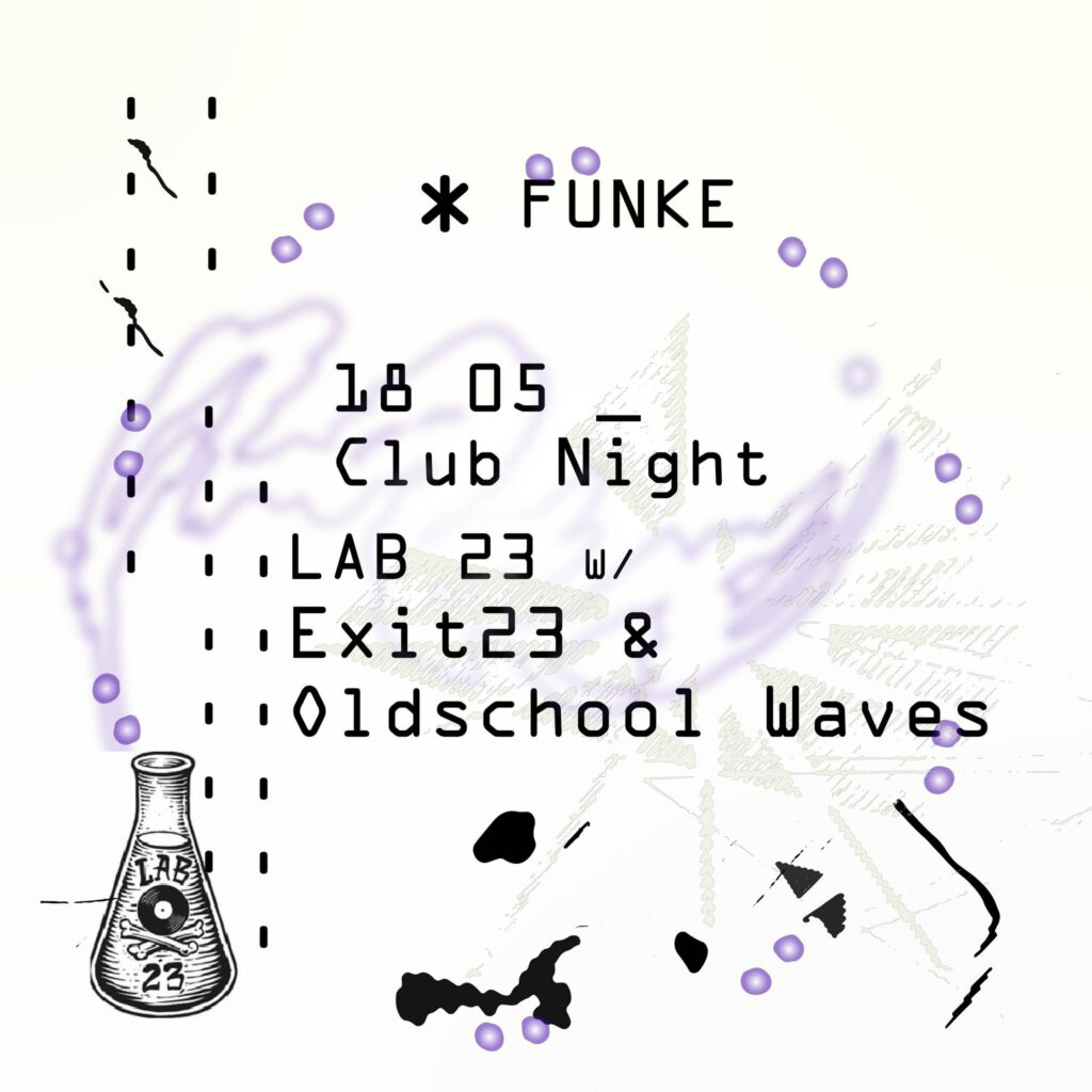 Logo de l'affiche de la soirée au Funke avec Lab23 & Exit23