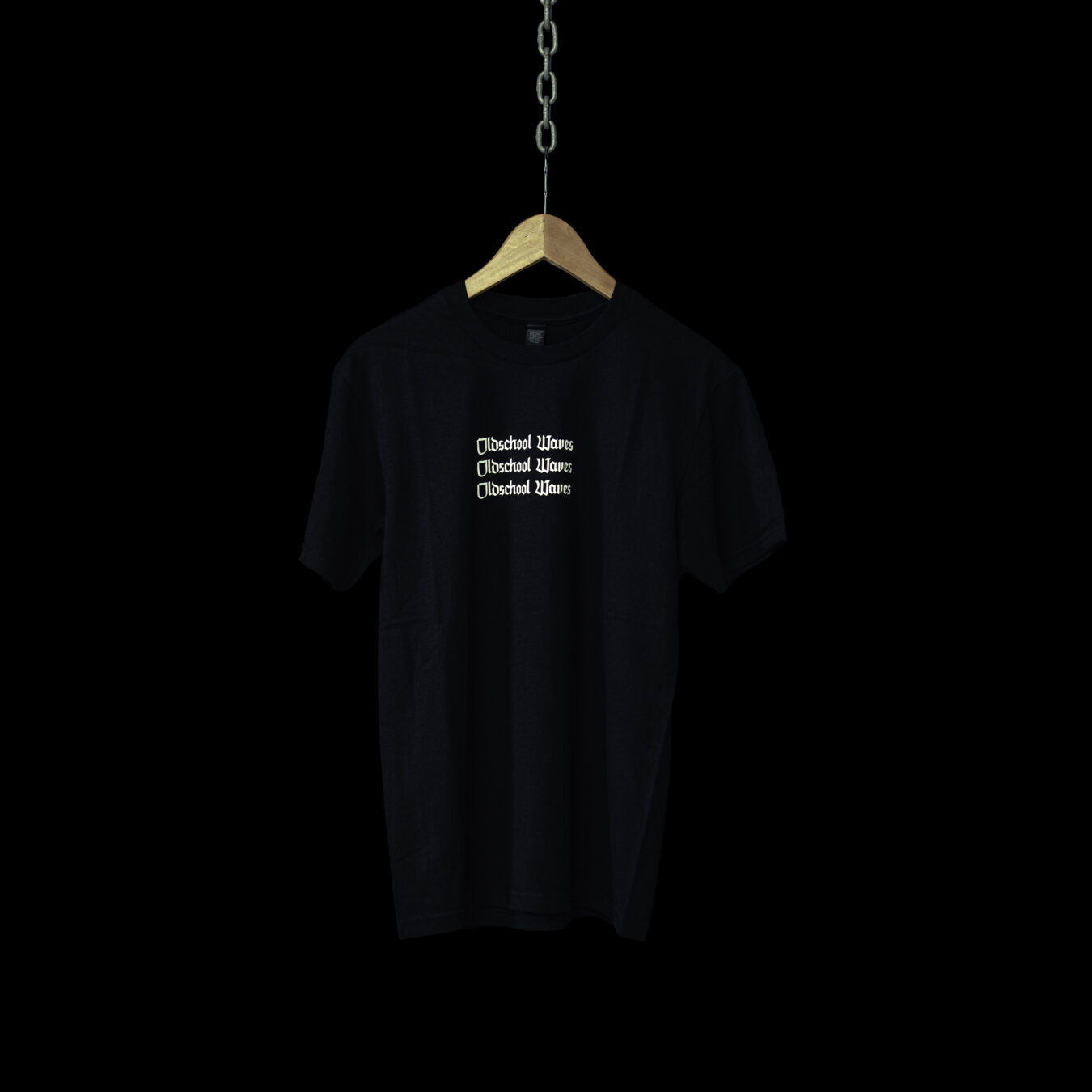 Oldschool Waves Shooting -packshot tee shirt 3 lignes de face