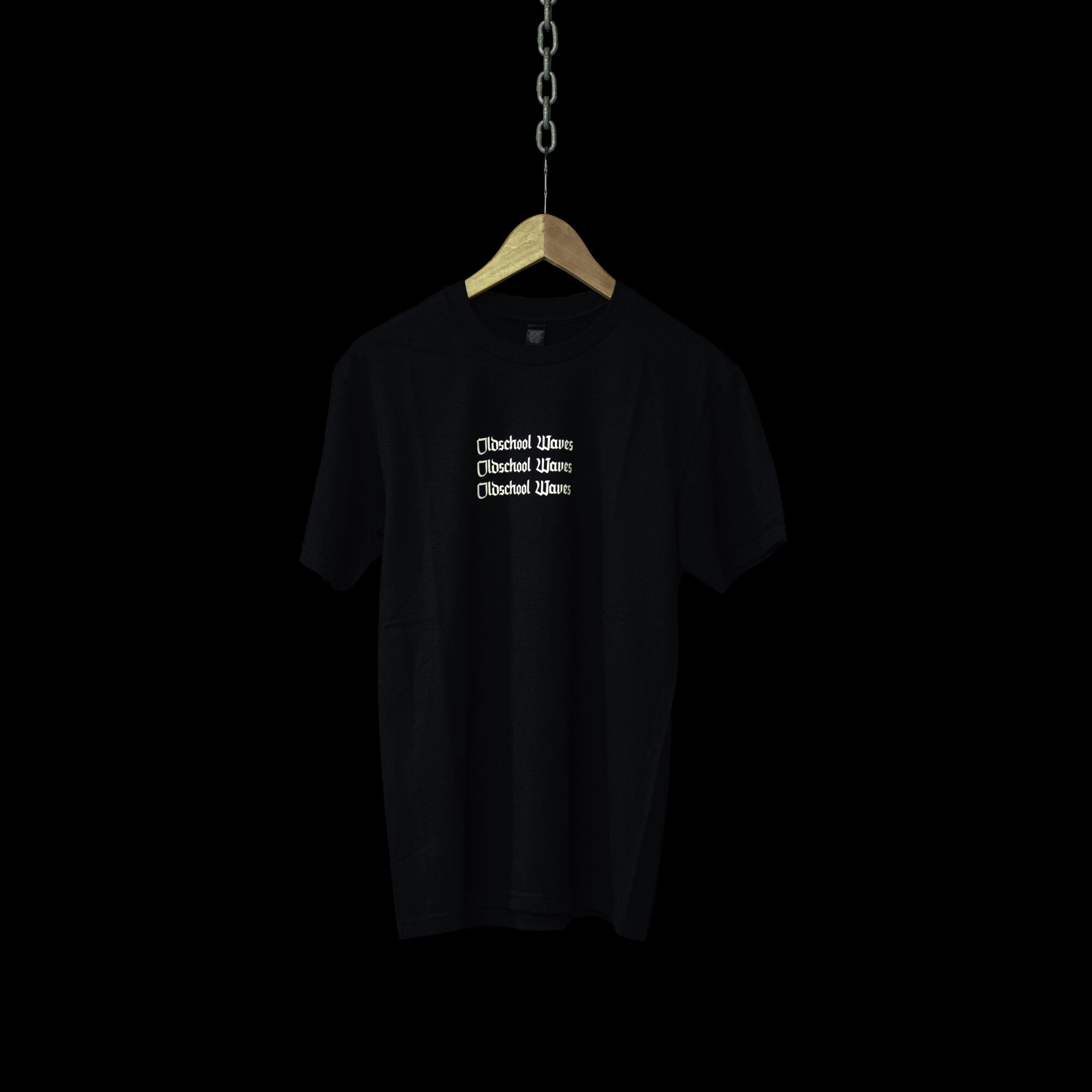 Oldschool Waves Shooting -packshot tee shirt 3 lignes de face
